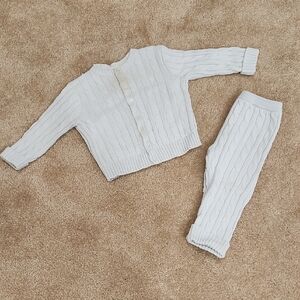 Ralph Lauren Boy Cable Knit Two-Piece Set Blue Size 18 Months